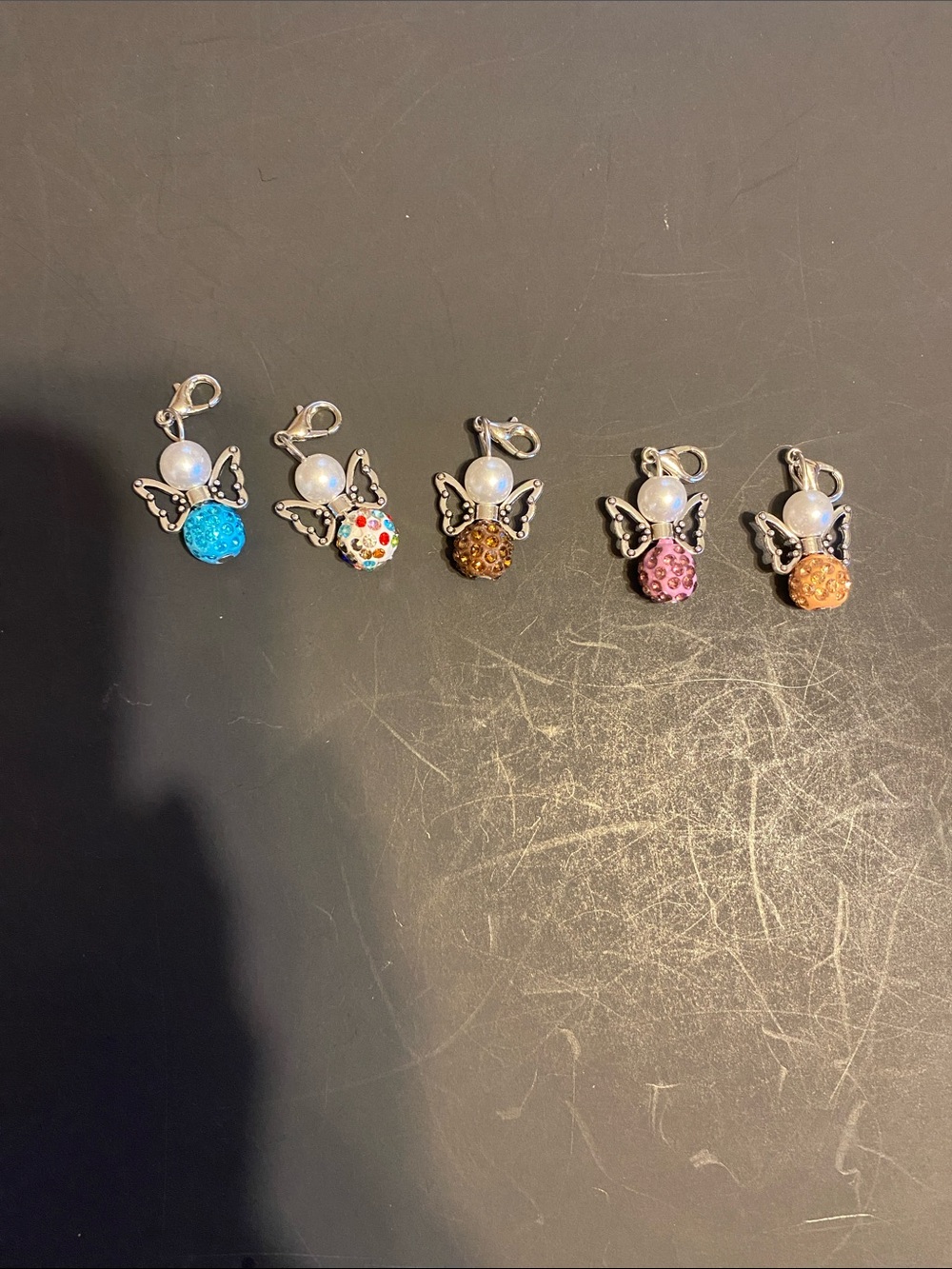 Angel Charm Pendants - Assorted Sparkle Colors